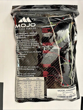 Mojo #A609BE8 Footless Compression Calf Sleeves Beige 5XL NWT